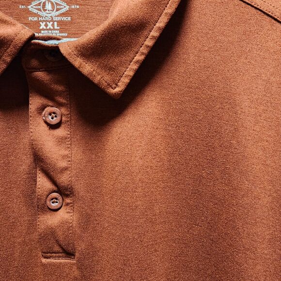 G.H. Bass & Co Rusty Red Short Sleeved Polo Shirt Men's Size XXL - Picture 6 of 9